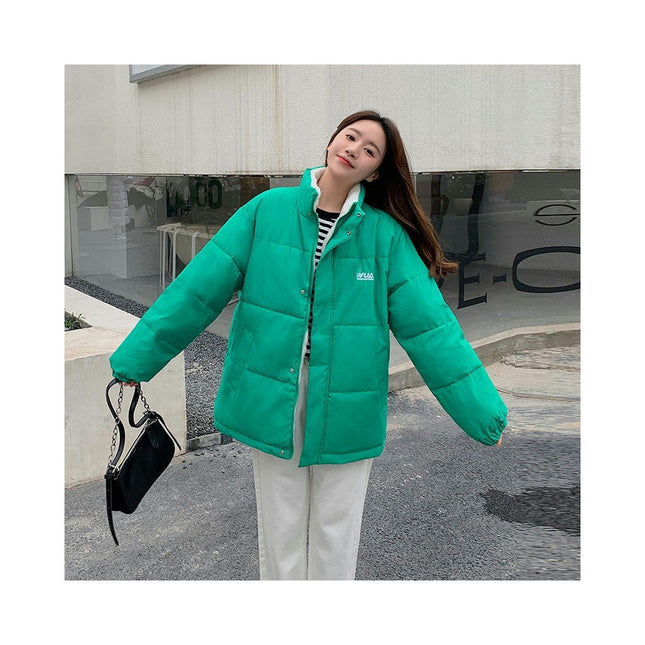 Women's Winter Cropped Puffer Jacket Short Padded Quilted Coat