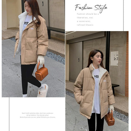 Women's Winter Cropped Puffer Jacket Short Padded Quilted Coat