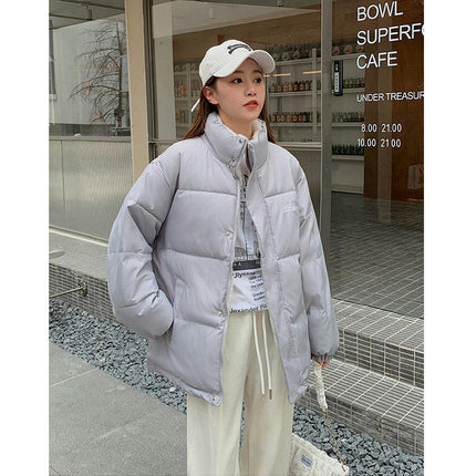 Women's Winter Cropped Puffer Jacket Short Padded Quilted Coat