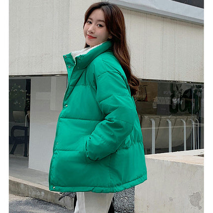 Women's Winter Cropped Puffer Jacket Short Padded Quilted Coat