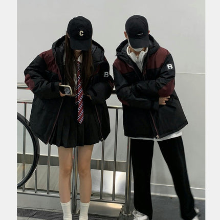 Women's Winter Coats Zip Up Long Sleeve Puffer Jacket with Hood