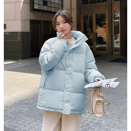 Women's Winter Cropped Puffer Jacket Quilted Hooded Padded Outerwear