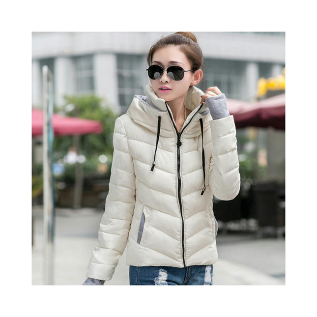 Women's Winter Jacket Puffer Jacket Hooded Short Outwear