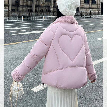 Women's Cropped Puffer Jacket Zip Up Winter Short Padded Coat