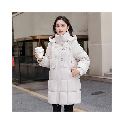 Women's Winter Down Coat Padded Puffer Warm Jacket with Hood