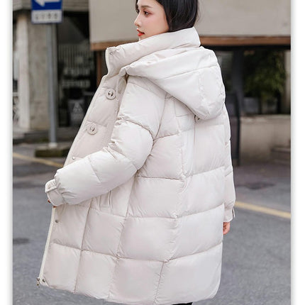 Women's Winter Down Coat Padded Puffer Warm Jacket with Hood