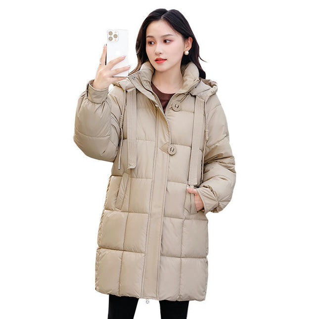 Women's Winter Down Coat Padded Puffer Warm Jacket with Hood