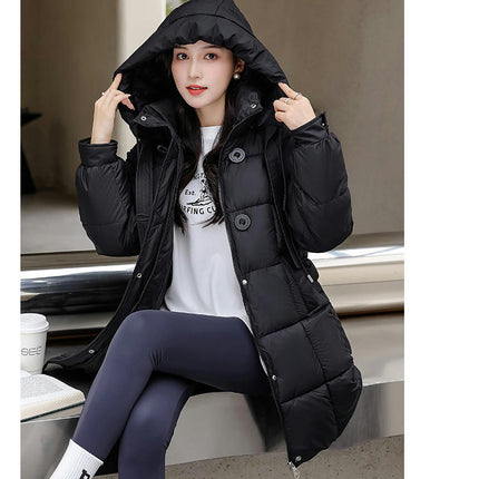 Women's Winter Down Coat Padded Puffer Warm Jacket with Hood