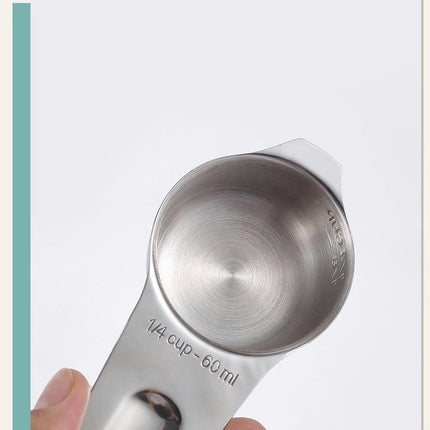 Stainless Steel Measuring Cups Set Stackable Heavy Duty Measuring Cups for Dry and Liquid Ingredients Tool