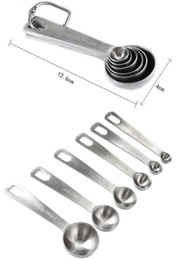 Measuring Spoons Set Stainless Steel Measuring Spoons Set Stainless Steel Metal Measuring Spoons for Home