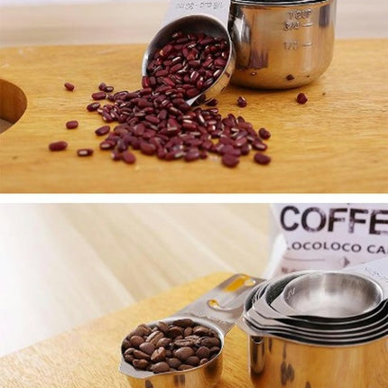 Measuring Cups Stainless Steel Stackable Sets for Dry or Liquid Ingredients Measurement Kitchen Gadget