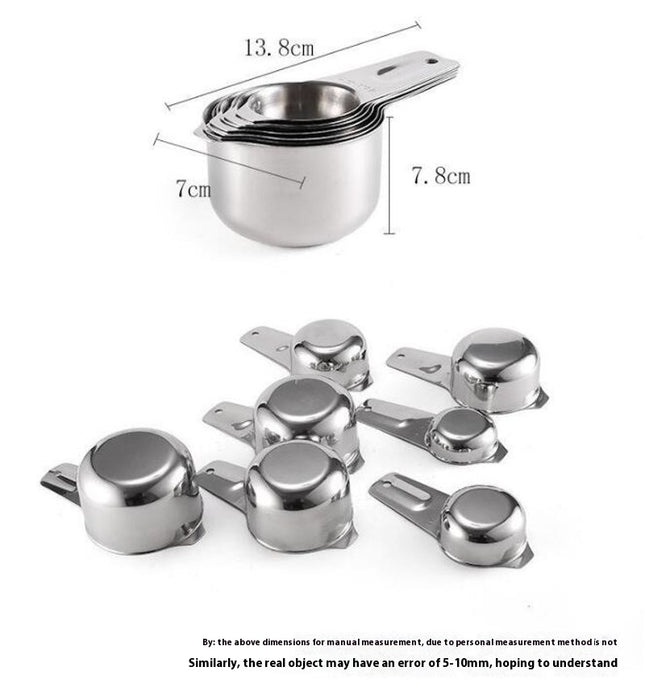 Measuring Cups Stainless Steel Stackable Sets for Dry or Liquid Ingredients Measurement Kitchen Gadget