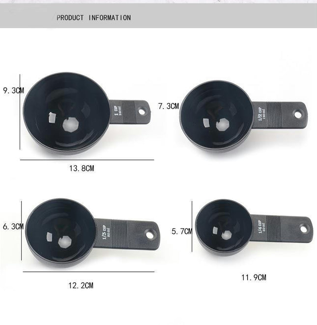 Measuring Cups and Spoons Set of Plastic Measuring Cups Spoons for Baking and Cooking Spice Ingredients