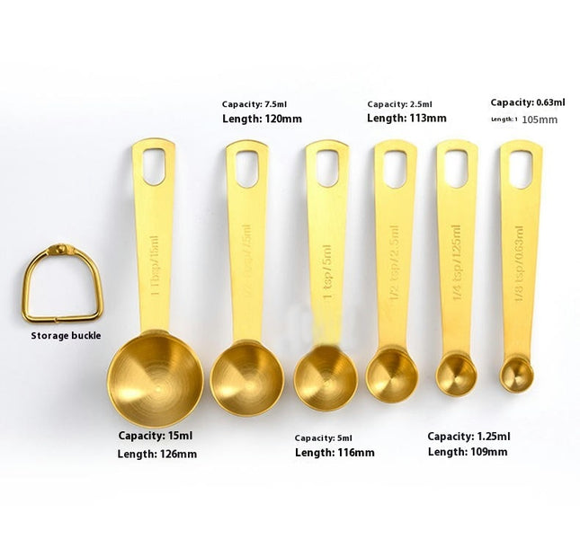 Measuring Cups and Spoons Sets Stainless Steel Handle with Metric and US Measurements Polished Finish