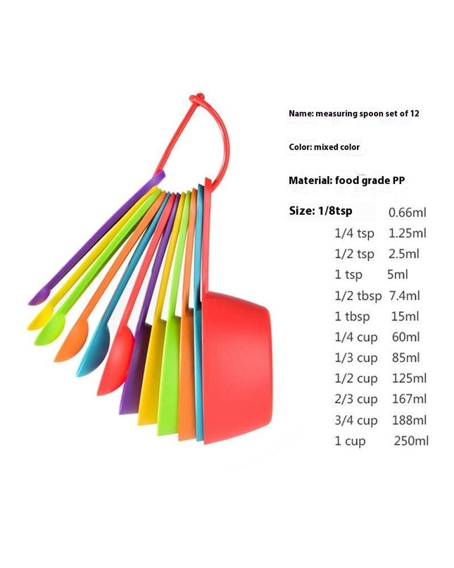 Measuring Cups and Spoons Set Plastic Measuring Cups Measuring Spoons Stackable for Measuring Ingredients