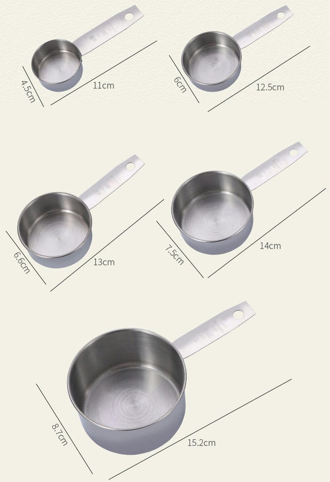 Stainless Steel Measuring Cups & Spoons Set Cups and Spoons Kitchen Gadgets for Cooking & Baking Tool