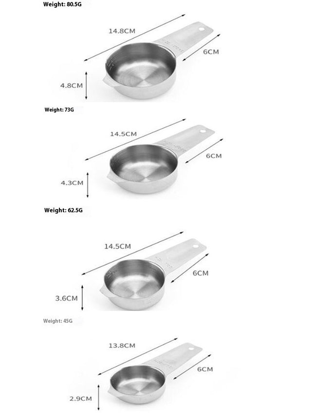 Stainless Steel Measuring Cups Sets Stackable Heavy Duty Measuring Cups for Dry and Liquid Ingredients