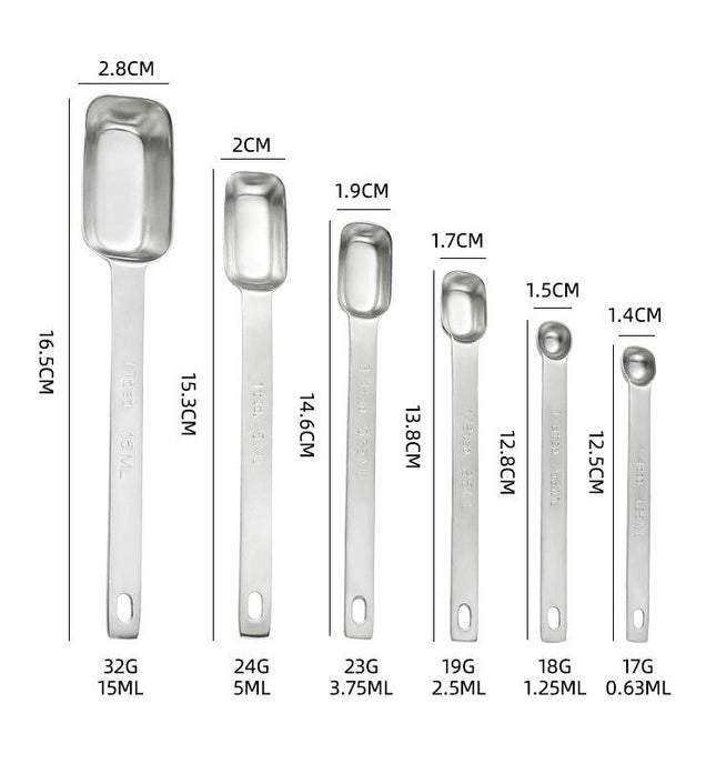 Measuring Spoons Set Mini Stainless Steel Measuring Spoon for Measuring Dry Liquid Ingredients Scoop Set