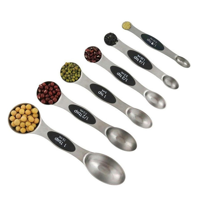 Measuring Cups and Spoons Set Nesting Stainless Steel Measuring Cups Set with Soft Touch Silicone Handles