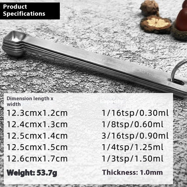 Stainless Steel Measuring Spoons Set Nesting Measuring Spoon with Easy to Read Markings Kitchen Gadgets