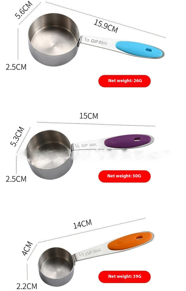 430 Stainless Steel Measuring Cups and Spoons Set Of 10Piece For Kitchen Cooking Baking Measuring Gadgets