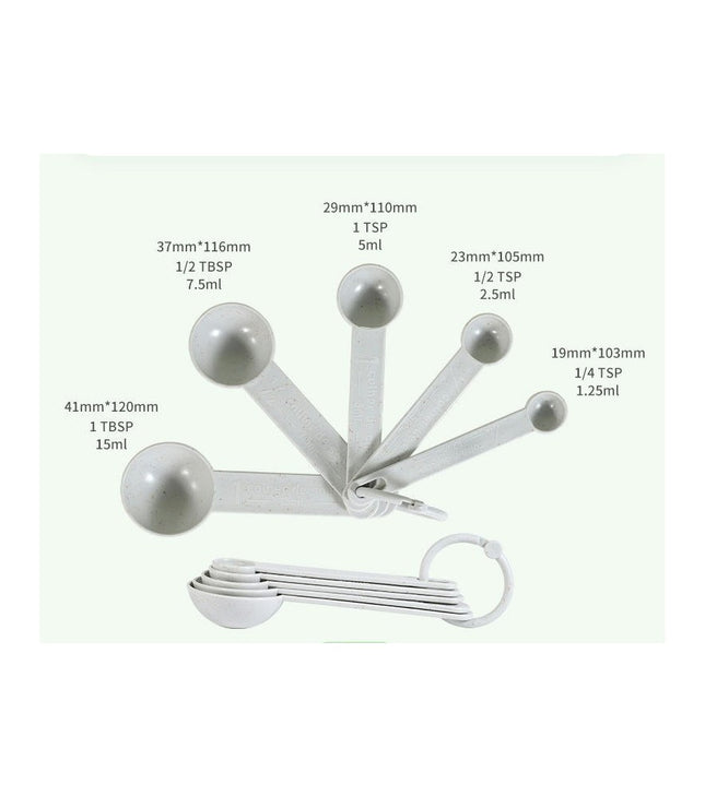 Wheat Straw Measuring Cups Spoons Set Cooking Baking Tools 5 Piece Set for Dry and Liquid Ingredients Etc