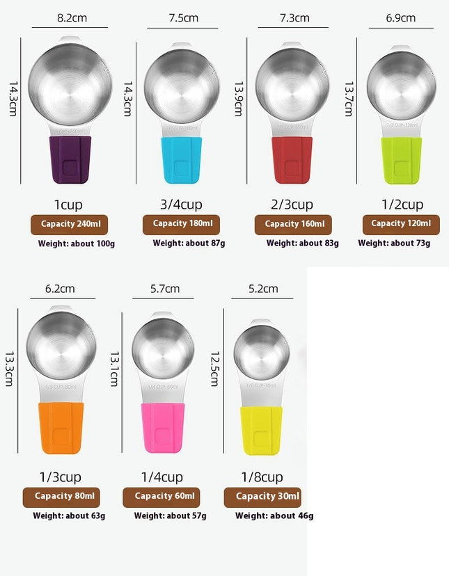 Magnetic Measuring Cups Set of 13 Stainless Steel Heavy Duty Measuring Cups for Dry & Liquid Ingredients