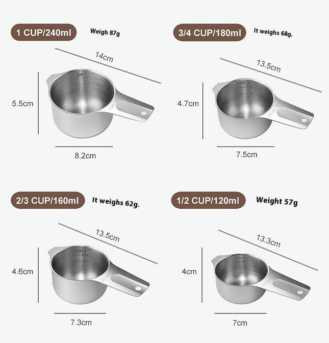 Measuring Cups and Spoons Set Heavy Duty Stainless Steel Measuring Cups and Spoons Set Of 7 Measuring Cups