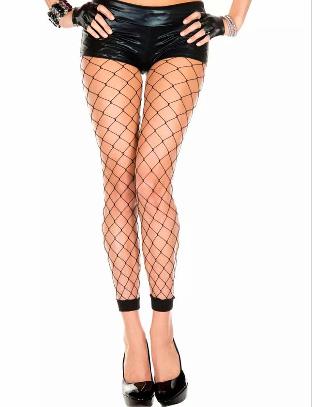 3 Pairs Women Sexy Tights Fishnet Opening Leggings Hollow Fishnet Socks