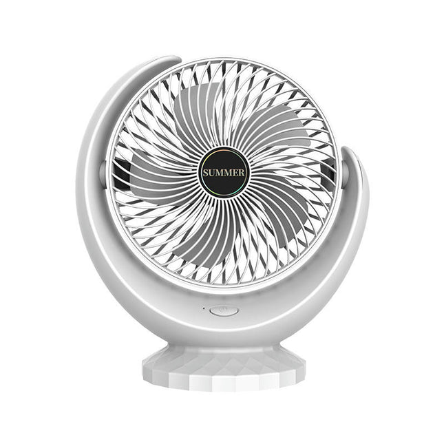 Air Circulation Fan-3 Speeds with Night Light Timing USB Rechargeable Desktop Table Fan