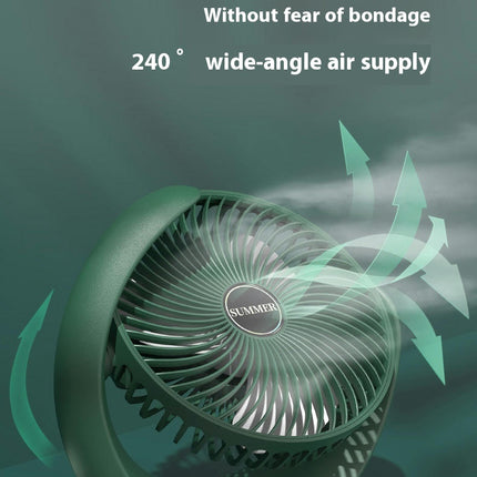 Air Circulation Fan-3 Speeds with Night Light Timing USB Rechargeable Desktop Table Fan