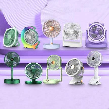 USB Charging Fan-Desktop Portable Shaking Head Clip Fan-Small 3-speed Table Fan