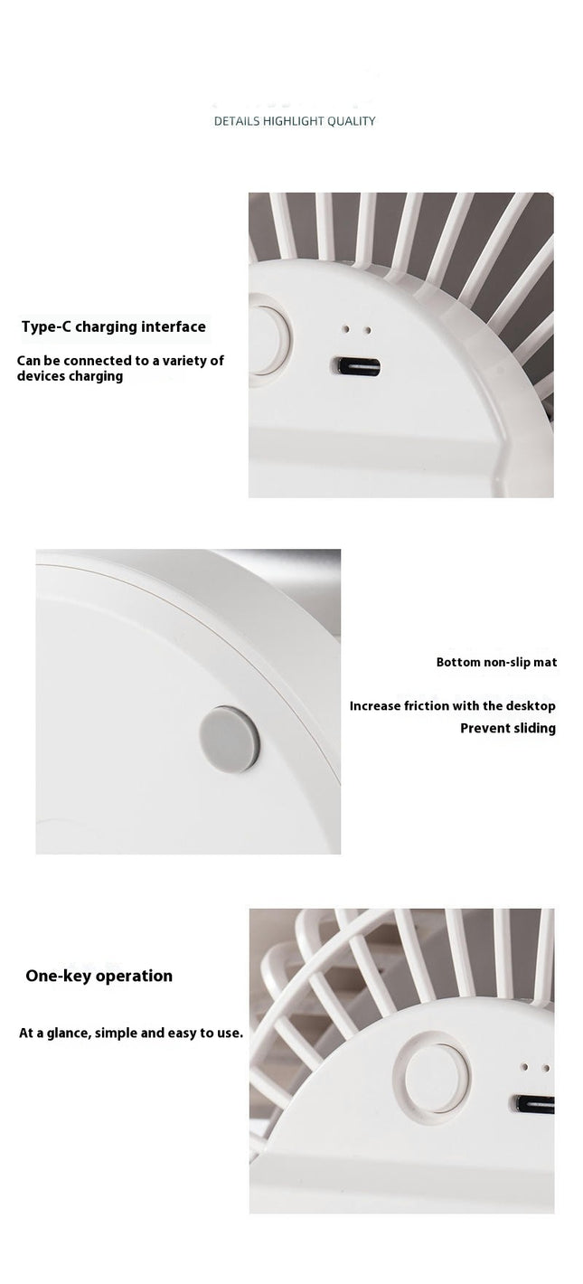 Desk Air Circulation Fan 7 inch 90 degreesvertical tilt, Personal Quiet Cooling Fan for Home Office Bedroom
