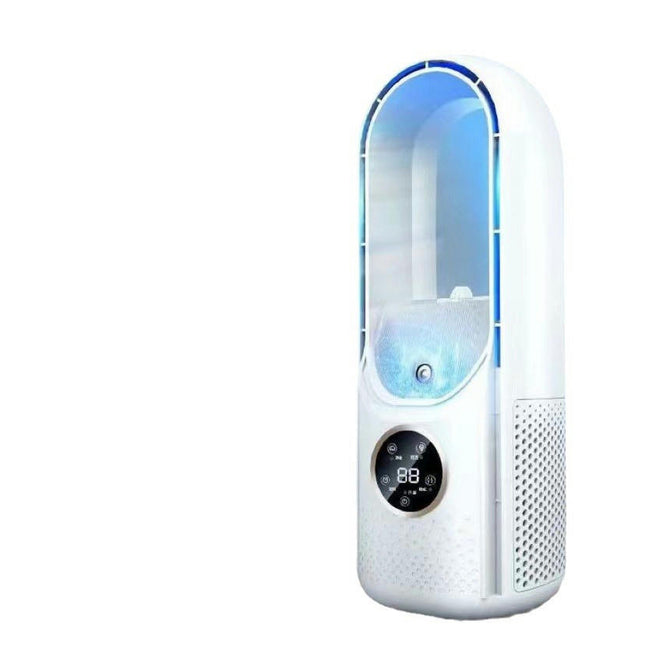 Desk Bladeless Fan with 6 Speeds, with Light Portable Quiet Fan for Bedroom Home Office Travel