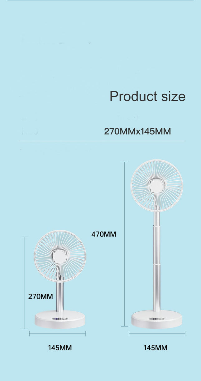 Smart Voice Fan-Home Office HD Digital Display Fan-Desktop Silent Rechargeable Desk Fan