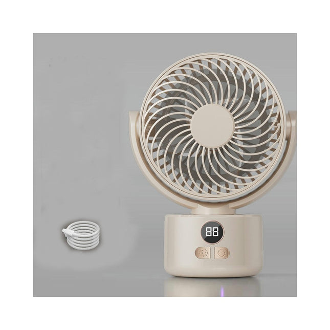 USB Desk Fan, 3 Speeds Powerful Portable Fan, 5.5 Inch Quiet Cooling Mini Fan, 90 degrees Rotate Small Table Fan