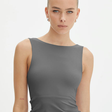 Women's Basic Sleeveless Tank Top Square Neck Casual Summer Tank Top