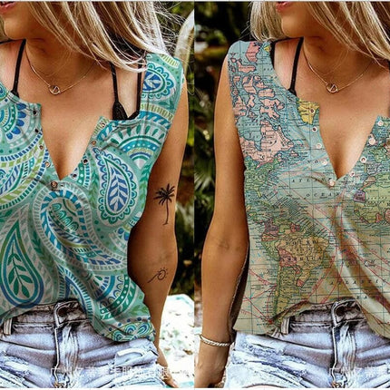 Tank Tops for Women Deep V Neck Sleeveless Casual Summer Tops 1