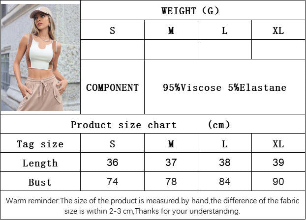 Women Casual Color Block Cami Crop Tank Tops Sleeveless Slim Fit Tops
