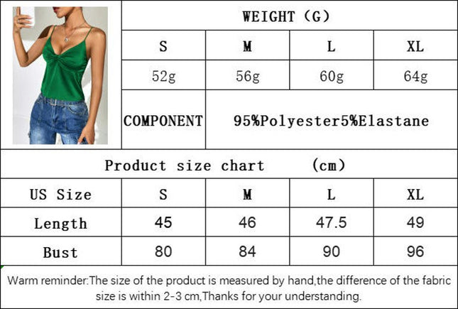 Womens Summer V Neck Satin Tank Tops Casual Spaghetti Strap Sleeveless Tops