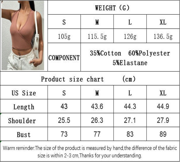 Women's Crop Tops Sleeveless Deep V-Neck Tie Back Tank Tops