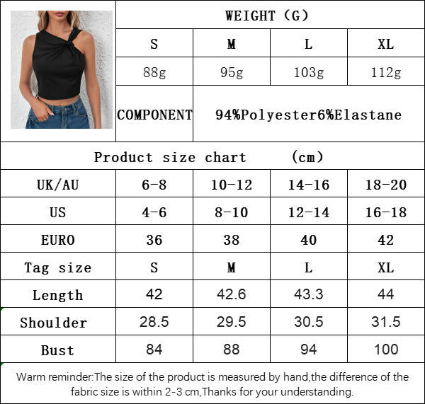 Women's Casual Twist Knot Crop Cami Top Summer Sleeveless Tank Tops