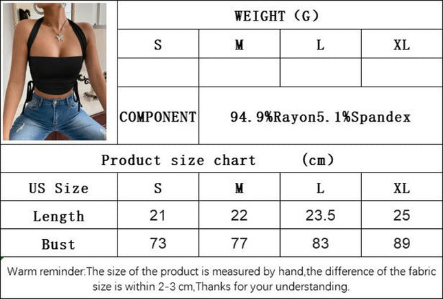 Women Sexy Crop Halter Tops Sleeveless Backless Tie Cami Tank