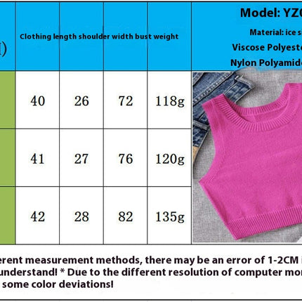 Women's V Neck Sleeveless Tank Tops Summer Solid Slim Knit Crop Top