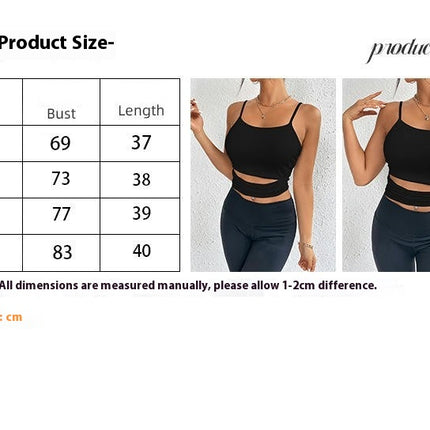 Womens Scoop Neck Cami Top Sleeveless Backless Spaghetti Strap Cut Out Tank Top