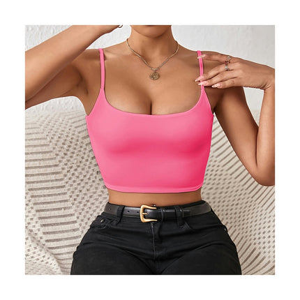 Women's Crop Cami Top Summer Sexy Slim Sleeveless Backless Spaghetti Strap Tank Top