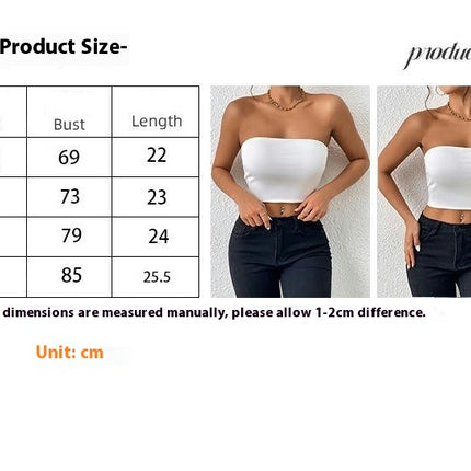 Womens Tube Tops Strapless Crop Tops Backless Sleeveless Bandeau Summer Tops