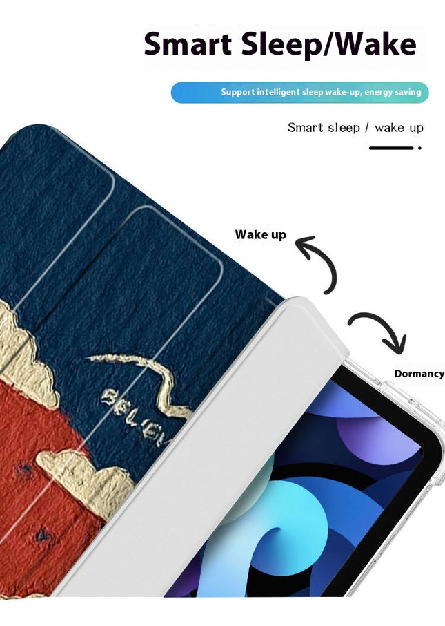 iPad Case Cover with Pencil Holder Lightweight Protective Cover Auto Wake/Sleep