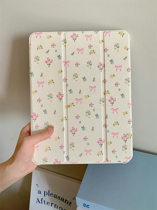 Flower Lightweight iPad Case Cover with Auto Wake/Sleep-A1