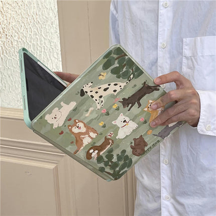 Cute Tablet Case with Stand iPad Case Cover with Pencil Holder-A3